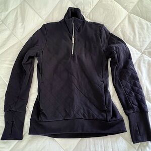 Lululemon Quilted Pullover in Navy Blue, Size 4